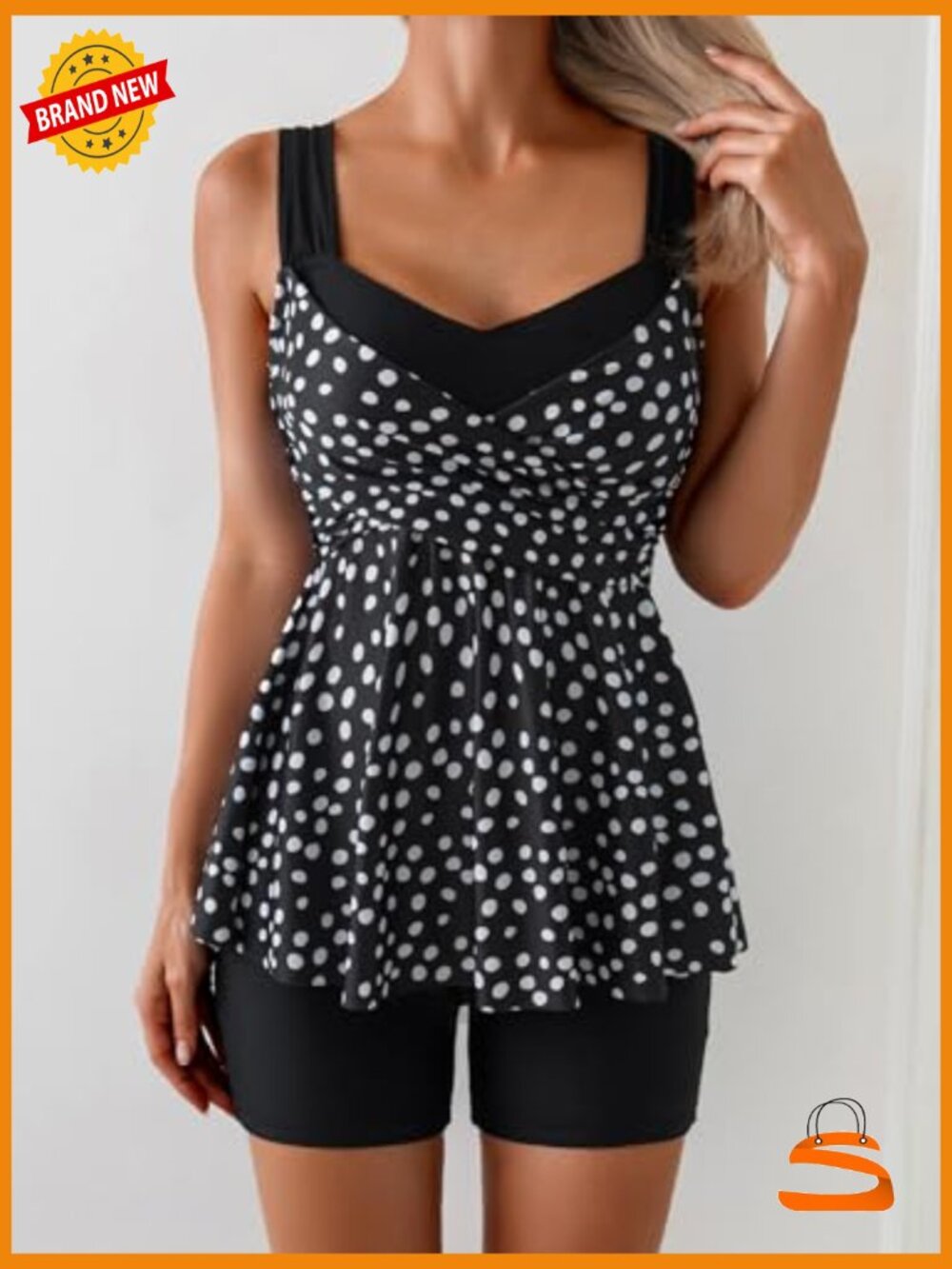 Tummy Control Tankini Swim Set with Boyshort - Medium - Picture 3 of 7